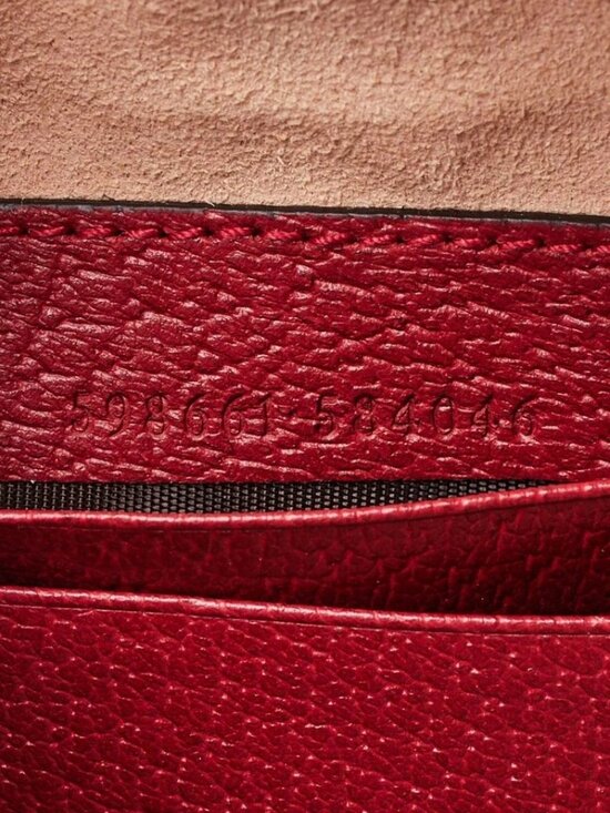 Gucci Red Leather GG Flora Coated Canvas Ophidia Round Mini Backpack Bag main image 5